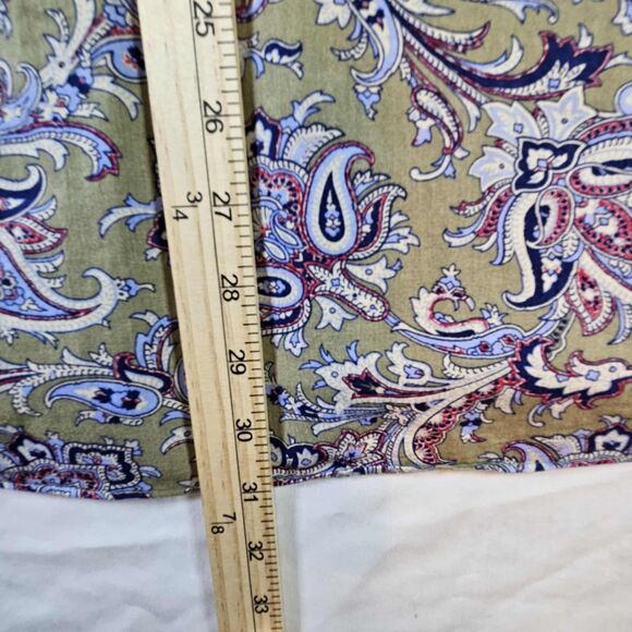 Alan Flusser Mens XL Paisley Button Down Long Sleeve Cotton Shirt - Picture 6 of 8